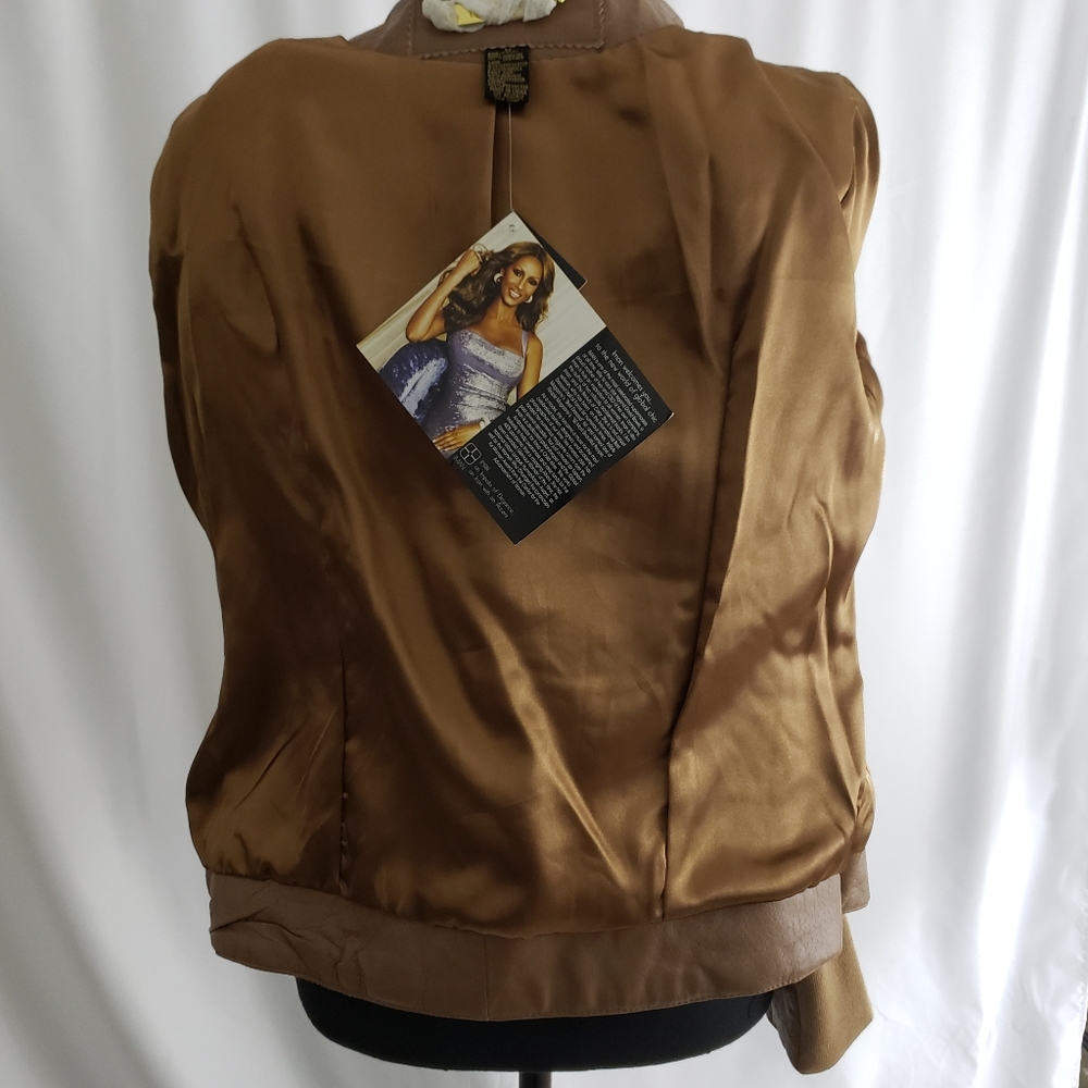 Iman Faux Leather Moto Jacket - Picture 4 of 4